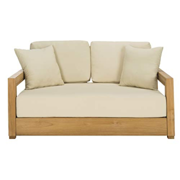 Safavieh Couture Montford Loveseat - Elegant Teak Seating for Outdoors