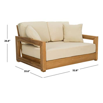 Safavieh Montford Loveseat - Teak Luxury for Outdoors