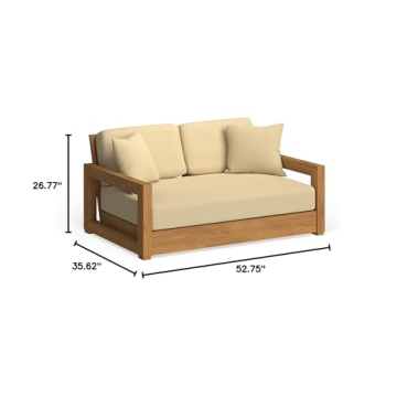 Safavieh Montford Loveseat - Teak Luxury for Outdoors