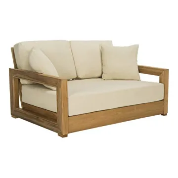 Safavieh Montford Loveseat - Teak Luxury for Outdoors