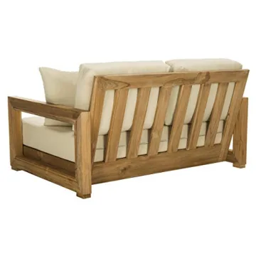 Safavieh Montford Loveseat - Teak Luxury for Outdoors