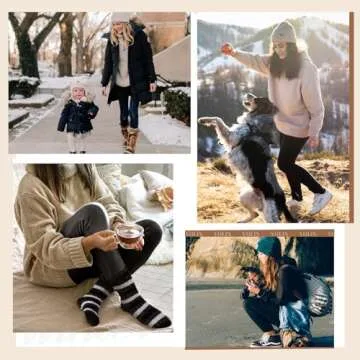 YOLIX Warm Fleece Lined Leggings for Winter Comfort