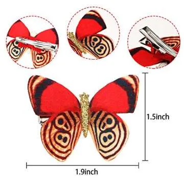 Boao 18 Pieces Glitter Butterfly Hair Clips for Girls Teens Women Hair Accessories (Trendy Styles)