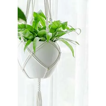 Stylish Mkono Macrame Plant Hangers for Indoor Outdoor Use