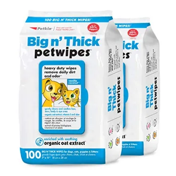 Petkin Large Pet Wipes for Dogs and Cats - 200 Count