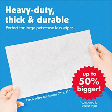 Petkin Large Pet Wipes - Gentle Pet Grooming Wipes