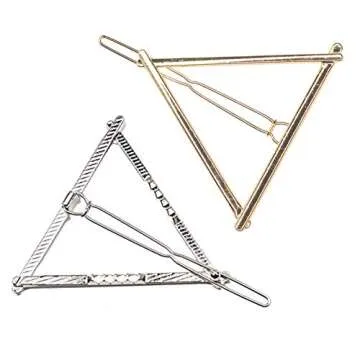 Gold Silver Minimalist Hair Clips Dainty Feather Hollow Hair Clips Set Feather Hair Pins Geometric Barrette Hair Accessories for Women