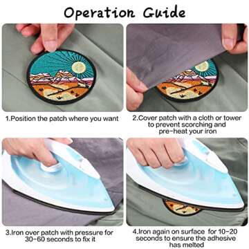 Boao 11 Pieces Wave Off Kanagawa Patch Embroidered Applique Badge Iron on Sew on Patches Emblem DIY ...