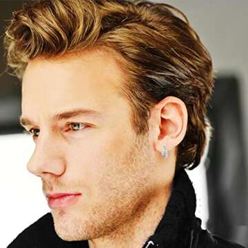 9 Pairs Gold Huggie Hoop Earrings Set - Gold Plated Hoop Earrings Pack for Women, 14K Trendy Danity Small Earrings Jewelry