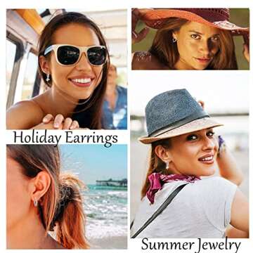 9 Pairs Gold Huggie Hoop Earrings Set - Gold Plated Hoop Earrings Pack for Women, 14K Trendy Danity Small Earrings Jewelry