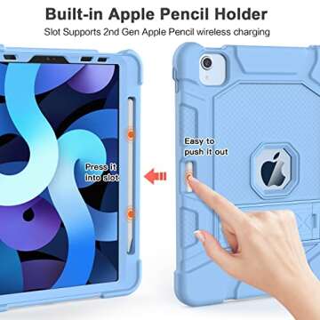 Durable Sky Blue Case for iPad Air Kids