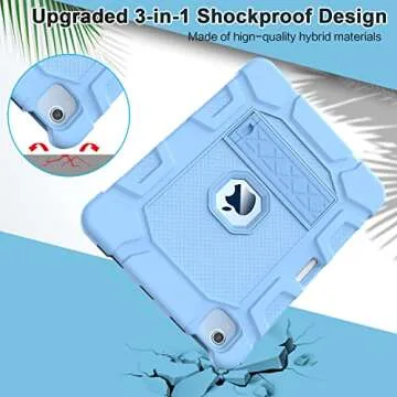 Durable Sky Blue Case for iPad Air Kids
