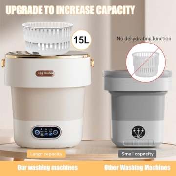 Mini Portable 15L Washing Machine with Spin Basket