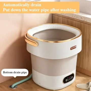 Mini Portable 15L Washing Machine with Spin Basket