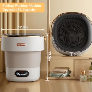 Mini Portable 15L Washing Machine with Spin Basket