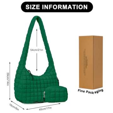 GASSDA Women's Puffer Tote Bag - Stylish & Eco-Friendly