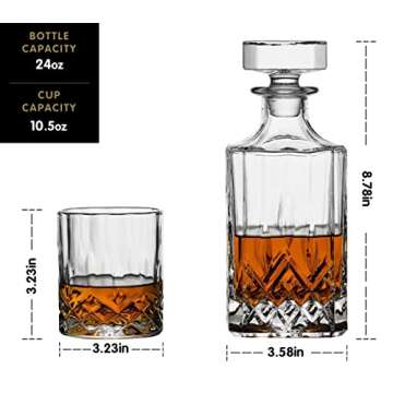 Verolux Whiskey Decanter Set with Glasses for Every Occasion