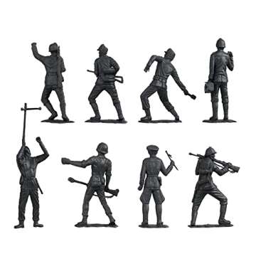 BMC Classic MPC German Plastic Army Men - Black 36pc WW2 Soldier Figures - US Made