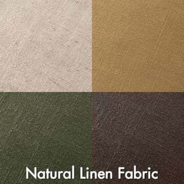 MIULEE Neutral Green/Brown Linen Pillow Covers Pack of 4 Decorative Nautral Solid Throw Pillow Cover...