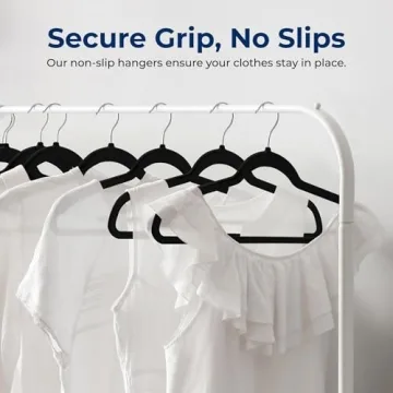 SereneLife Velvet Hangers Set of 100 Non-Slip Heavy Duty