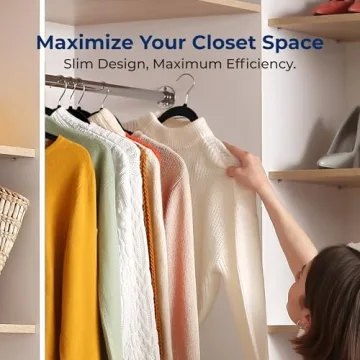 SereneLife Velvet Hangers Set of 100 Non-Slip Heavy Duty