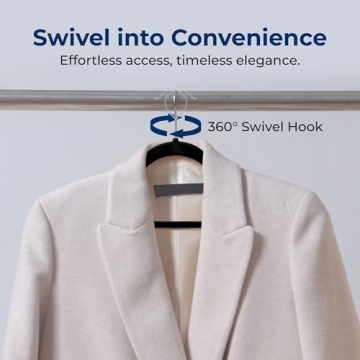 SereneLife Velvet Hangers Set of 100 Non-Slip Heavy Duty