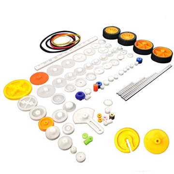 EUDAX 82 pcs Plastic Gear Package Kit - Ideal DIY Gear Set for Robotics and Projects