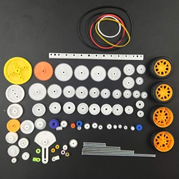 EUDAX 82 pcs Gear Kit for Toy Cars and Robots