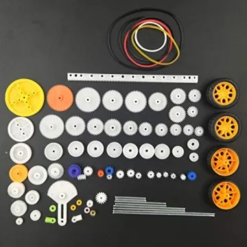 EUDAX 82 pcs Gear Kit for Toy Cars and Robots