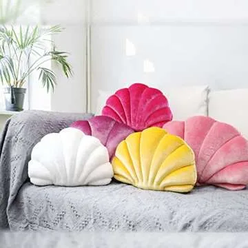 Yi-gog Seashell Pillow Soft Decorative Throw Pillow