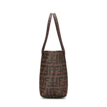 Fendi Pre-Loved Red Zucca Canvas Tote Mini for Fashion Lovers