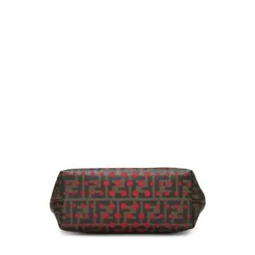 Fendi Pre-Loved Red Zucca Canvas Tote Mini for Fashion Lovers