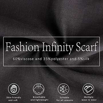 Genovega Lightweight Infinity Scarf - Stylish Loop for Women