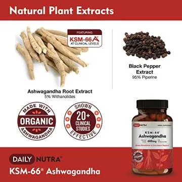 DailyNutra KSM-66 Ashwagandha 600mg High-Potency Extract