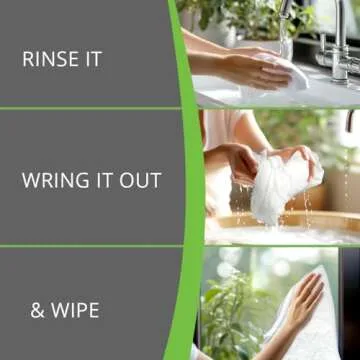 Microfiber Magic Streak Free Cleaning Cloth 6 Pack Clean Any Surface With Just Water Eco Friendly Environmentally Safe Perfect for Window, Mirror, Kitchen, Counters, Appliances, Car, Cycle, TV Screen