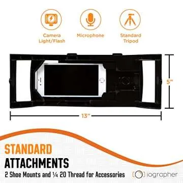 iOgrapher Filmmaking Multi-Case Phone Holder - Smartphone Video Rig & Phone Camera Video Stabilizer for Photographers and Filmmakers