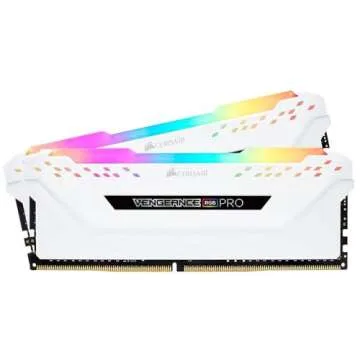Corsair Vengeance RGB Pro 32GB (2x16GB) DDR4 3200 (PC4-25600) C16 Desktop memory – White (CMW32GX4M2E3200C16W)