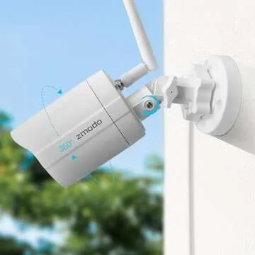 Zmodo Outdoor Security Cameras Wifi - 1080p Full HD Surveillance Cameras for Home Security with Night Vision, IP 66 Weatherproof, Plug-In, Motion Detection, 4 Pack