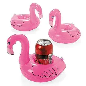 Shop TONUNI Flamingo Drink Holder Float Coasters 12-Pack!