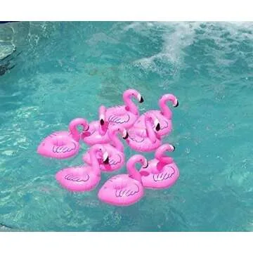 Shop TONUNI Flamingo Drink Holder Float Coasters 12-Pack!