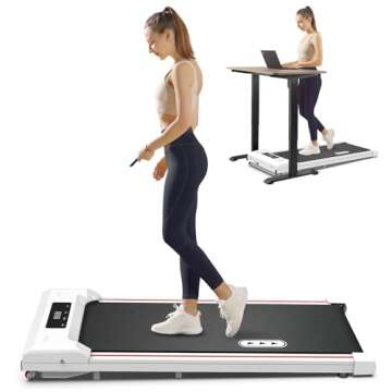 REDLIRO Walking Pad Treadmill - Under Desk Treadmill for Home Office - Mini Treadmills with 265lbs C...