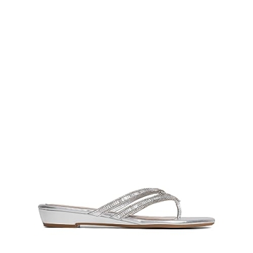 DREAM PAIRS Stylish Rhinestones Slides Sandals for Women