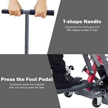 Goplus Hydraulic Motorcycle ATV Lift Stand 1500 Lbs - Durable & Versatile