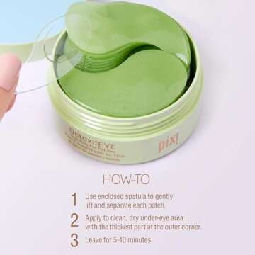 Pixi DetoxifEYE Beauty Hydrogel Under-Eye Patches, 30 Pairs, 60 Patches