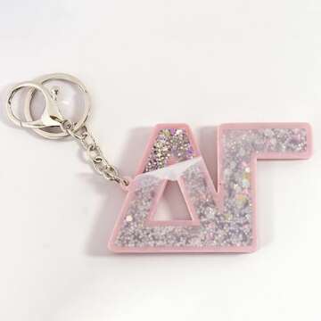 Alpha Chi Omega Glitter Sorority Keychain