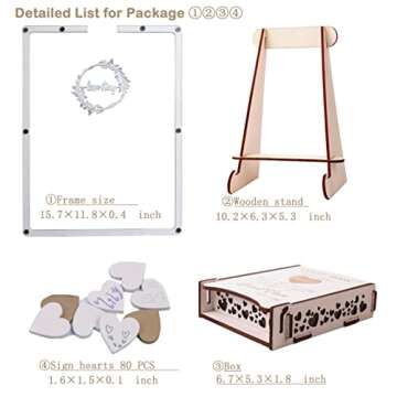 DOUXAGE White Wedding Guest Book Alternative,Guest Book Wedding Reception,Baby Shower Guest Book alt...