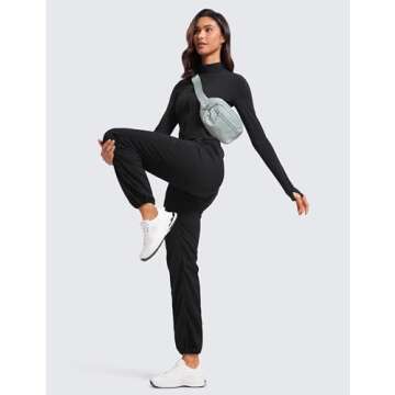 CRZ YOGA Women's Lightweight Workout Pants with Pockets