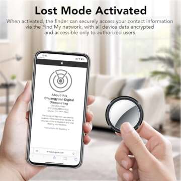 QCOQ Air Tracker Tags - 4 Pack Black for Apple Find My
