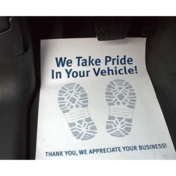 Premium Paper Car Mats for Dealerships - 500 Pack