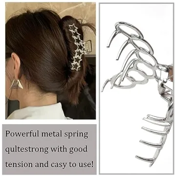 Trendy Y2K Metal Hair Clips - 3 PCS Stylish Set